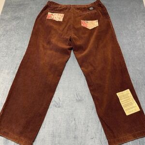 Vintage Roglins Patchwork Corduroy Pants Mens 40 35x30 Brown Cotton Straight Leg